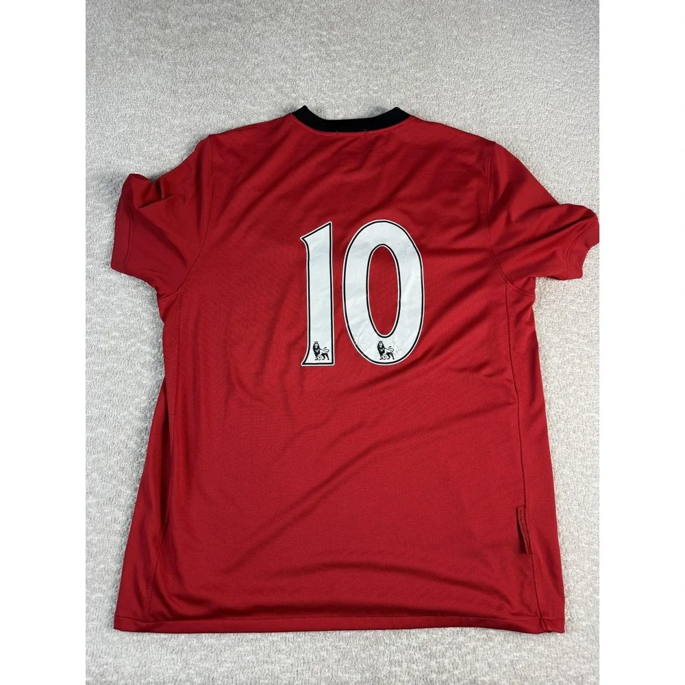 Manchester United Shirt Mens Large Red Soccer Jersey Nike AIG Premier‎ League